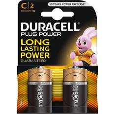 C (LR14) Batteries & Chargers Duracell Plus Power LR14 Alkaline Batteries 2-pack Black