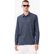 Lacoste Flannel Shirts Lacoste Regular Fit Plaid Flannel Shirt - Navy/White