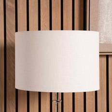Pacific Lifestyle 50 cm White Linen Drum Table Lampshade Shade