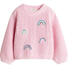 122/128 Stickade tröjor Barnkläder H&M Regnbågar Stickad Tröja - Flicka