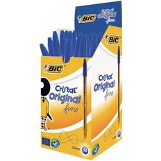 Bic Cristal Original Fine Ballpoint Pen Blue 50-pack