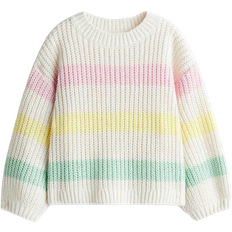H&M Pige Stribet Trøje - Chenillestrik