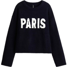 H&M Mjukt Stickad Tröja Dam - Marinblå