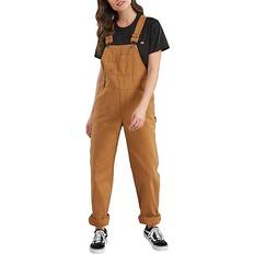 Dickies Arbetsoveraller Dickies Women's Relaxed Fit Bib Overalls Rinsed Brown Duck