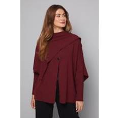 Women Capes & Ponchos Wallis Detail Knitted Cape - Berry