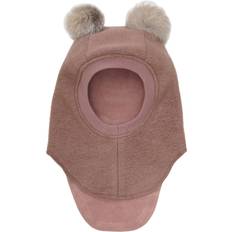 Balaklava Ull Burlwood Med Pompoms - Burlwood