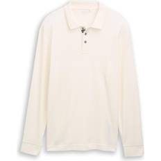 Bruna Pikétröjor Tom Tailor Langarm Poloshirt Mit Waffelstruktur