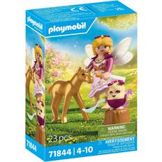 Playmobil Byggelegetøj på tilbud Playmobil Goldenes Einhornfohlen mit Fee 71844