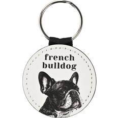 French Bulldog Leather Keyring