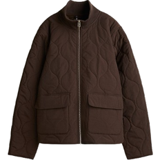 H&M Oversized Quilted Jacket - Dark Brown