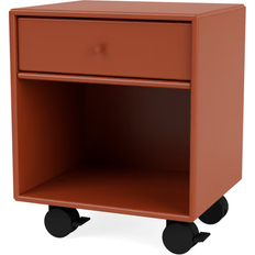 Orange Sängbord Montana Furniture Dream Castors Hokkaido/Black Bedside Table 30x35.4cm