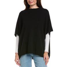 Black - Women Capes & Ponchos Amicale Cashmere Knit Crewneck Poncho