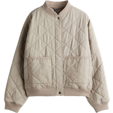 H&M Beige Quiltad Bomberjacka - Beige