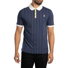 Classic Vintage Stripe Polo Shirt - Navy/Raffia/Gardenia