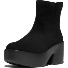 Fitflop Kängor & Boots Fitflop Women's Platfforms Heeled Suede Black