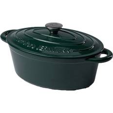 Orrefors Jernverk Cast Iron Oval Dark Green med lock 3.5 L