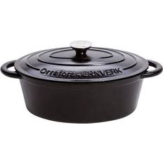 Orrefors Jernverk Cast Iron Oval Black med lock 3.5 L