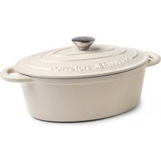 Orrefors Jernverk Cast Iron Oval Cream White med lock 3.5 L