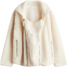 H&M MAMA Before & After Shearling Jacket Cream