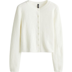 H&M Finstrikket Cardigan Dame - Hvid