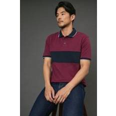 Brown Polo Shirts Tom's of Maine Burgundy Chest Detail Pique Polo Shirt