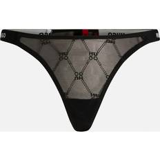 HUGO BOSS Women Knickers HUGO BOSS Women's Sporty Logo Lace String - Black/White