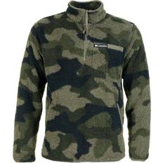 Camouflage - Men Tops Columbia Men's Rugged Ridge High Pile Half Zip Jacket - Stone Green Mod Camo
