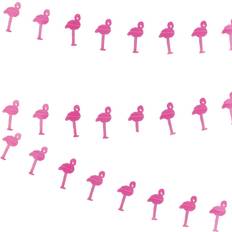 Small Pink Flamingo Garland 3m