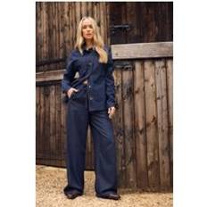 Microfiber Jeans LTS Tall Tie Waist Wide Leg Jeans - Indigo Blue