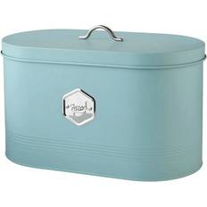 Metal Bread Boxes Cooks Professional Bin Metal Kitchen Storage Canister Blue Bread Box