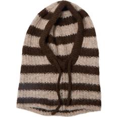 Stribede Tilbehør Object Objmliu Knit Balaclava - Beige/Brun