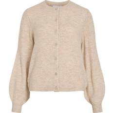 Natur Koftor Vila Vigladys Stickad Kofta - Beige