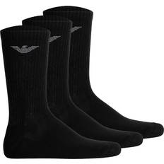 Emporio Armani Men Socks Emporio Armani Men's 3 Pack Short Socks - Black