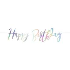 Happy Birthday Iridescent Cardboard 16.5 x 62 cm