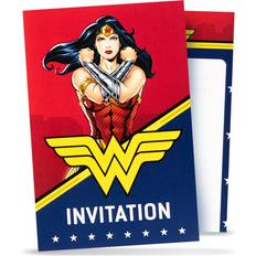 Wonder Woman Invitation Cards Envelopes 10x16cm