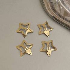 Shein Gold Metal Star Hair Clips Set