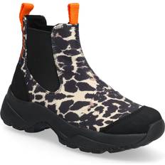 41 - Lav hæl Ankelstøvler Woden Siri Leo Gummistøvler Leopard - Orange/Sort/Offwhite