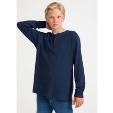 Lindex T-shirts Lindex Top Ls Henley Blue