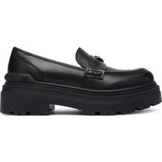 Slipper Mia Læder Slip-on Flade - Sort