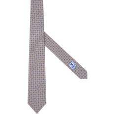 Beige - Herre Slips Boggi Milano Blomstret Silkeslips - Beige