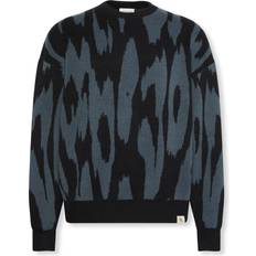 Calvin Klein Polyester Overdele Calvin Klein Print Jacquard Relaxed Sweater - Blue
