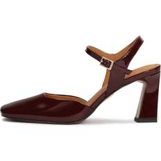 Ull Pumps Kazar Läder Skor Dam 38 EU Läder Maroon Lackade Pumps