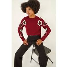 Roman Crew Neck Knit Jumper - Maroon