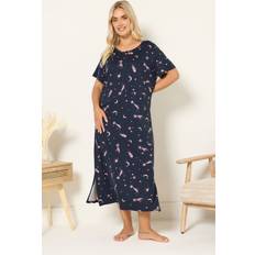 Polyester Nightgowns Yours Star Soft Touch Placket Nightdress - Dark Navy