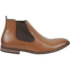 Faux Leather Chelsea Boots Xposed Faux Leather Chelsea Boots Effortless Elegance - Brown