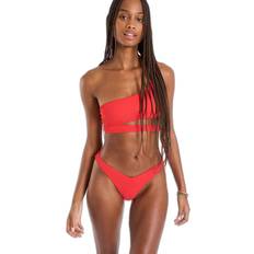 Solid Colours Bikinis Banana Moon Swim Bikini Top Asymo Spring - Rouge