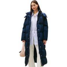 4XL - Dame Frakker Tommy Jeans Alaska Grid Dwn Mxi Coat