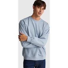 United Colors of Benetton Sweatere United Colors of Benetton Sweatshirt With Logo Patch - Light Blue