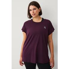Cut-Out T-shirts Zizzi Shirts Abasic Træningstop O-neck Tee - Lilla