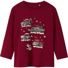 Name It Rød Skjorter Name It Jester Red Nmmrejulli Nreg Ls Top Box - Red